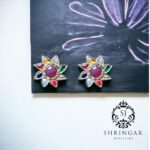 Navratna chakra earrings