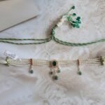 Choker set in 22kt gold studded with black onyx stones, handcrafted with traditional elegance.